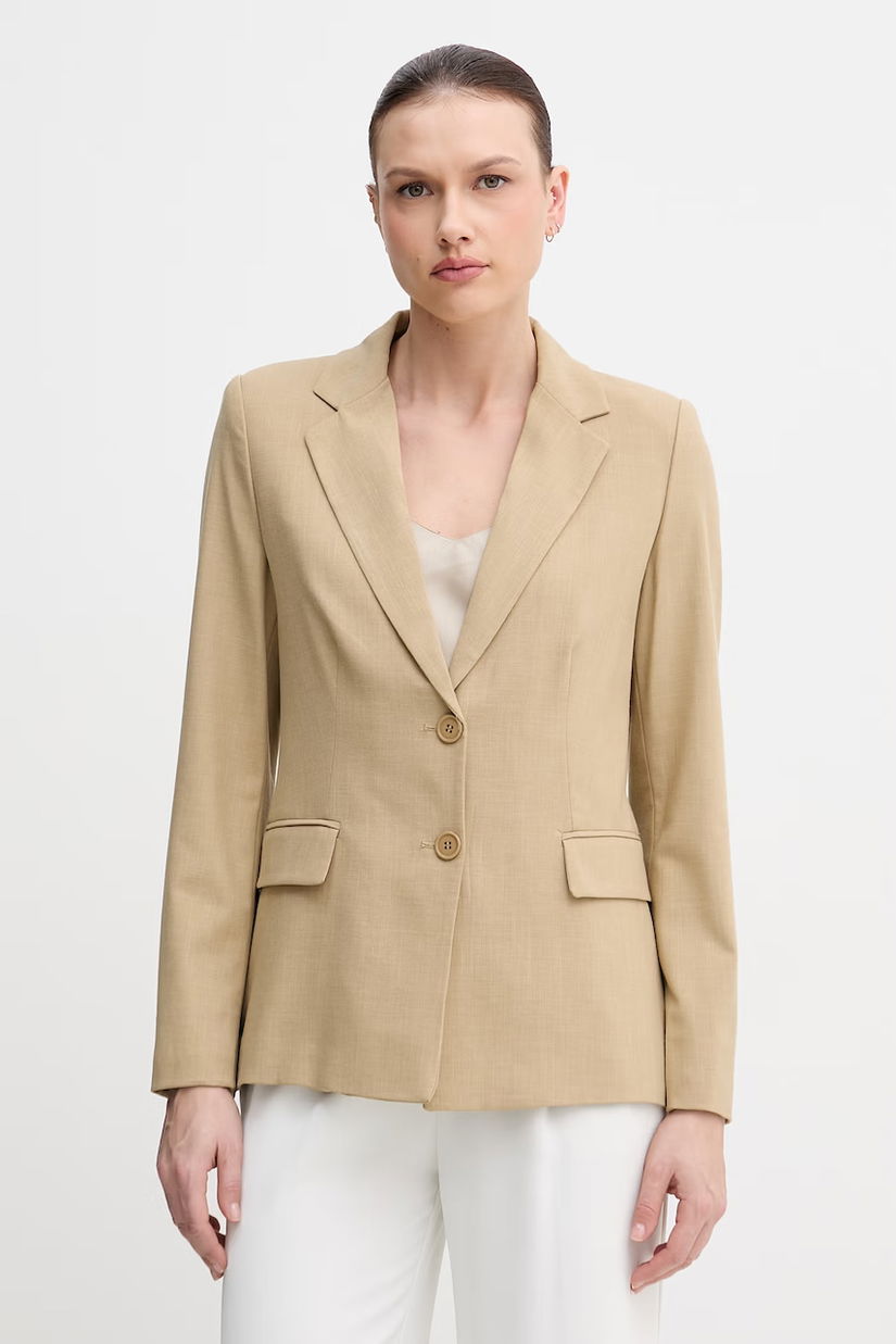 United Colors of Benetton sacou cu un singur rând de nasturi pentru femei, din vâscoză