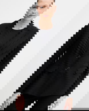 United Colors of Benetton sacou cu un singur rând de nasturi pentru femei, cu vâscoză