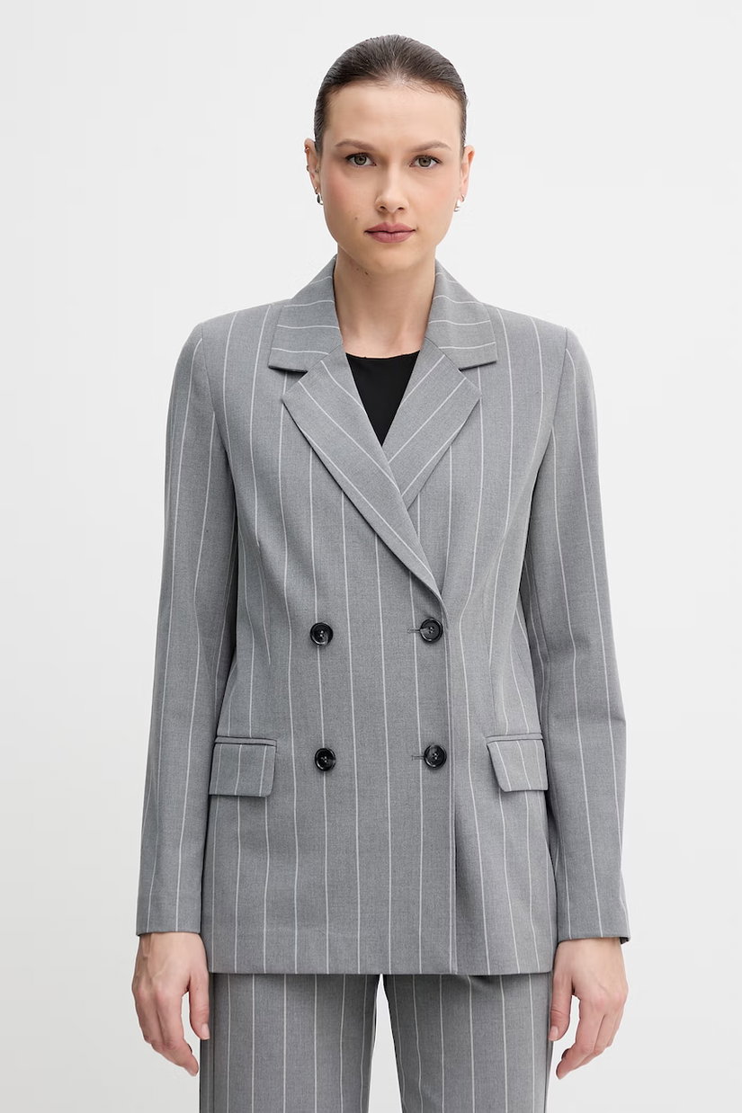 United Colors of Benetton sacou cu două rânduri de nasturi pentru femei, cu vâscoză