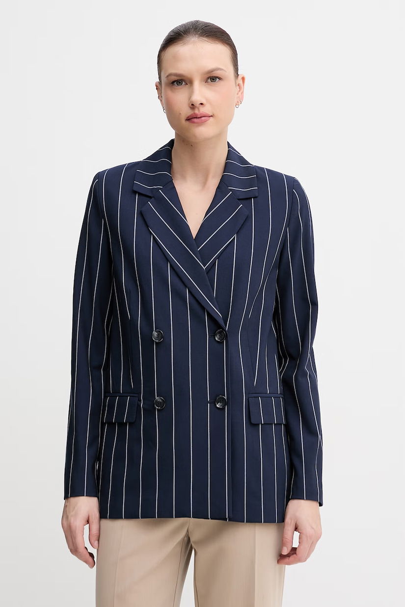 United Colors of Benetton sacou cu două rânduri de nasturi pentru femei, cu vâscoză