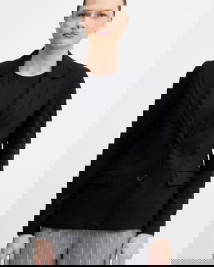 United Colors of Benetton sacou cu un singur rând de nasturi pentru femei, cu vâscoză