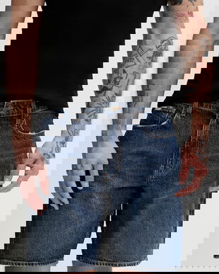 Guess Jeans pantaloni scurți pentru bărbați, din denim