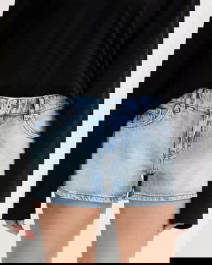 HUGO Blue pantaloni scurți pentru femei, din denim Galimon_B