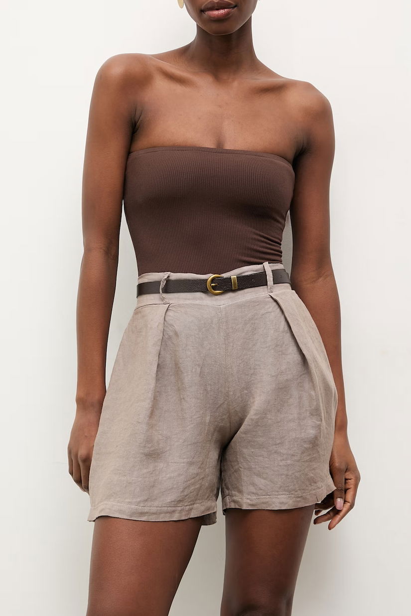 Answear.LAB pantaloni scurți pentru femei, din in