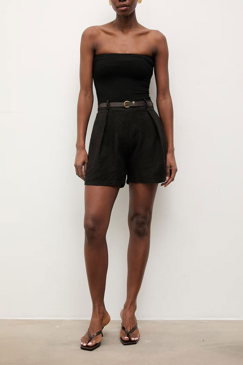 Answear.LAB pantaloni scurți pentru femei, din in