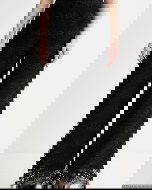 Twinset pantaloni palazzo pentru femei, cu bumbac