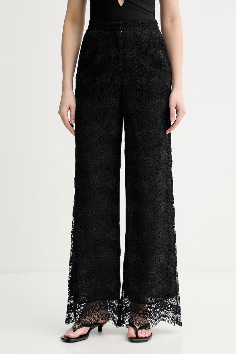 Twinset pantaloni palazzo pentru femei, cu bumbac