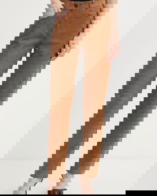 Luisa Spagnoli pantaloni pentru femei, din piele întoarsă Aletta