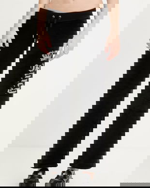 Juicy Couture pantaloni de trening pentru femei velur GOTHIC CROWN