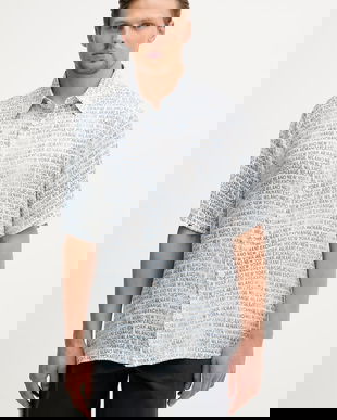 Armani Exchange cămașă pentru bărbați, cu vâscoză