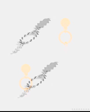 DKNY cercei pentru femei, din metal cu zirconiu cubic