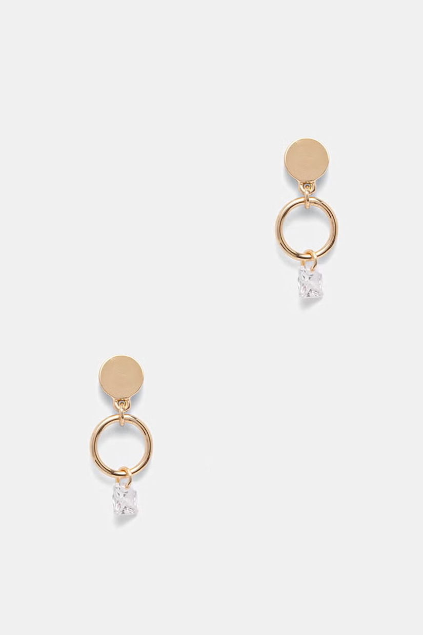 DKNY cercei pentru femei, din metal cu zirconiu cubic