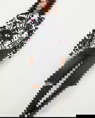 Medicine jachetă cu fermoar pentru femei, din bumbac