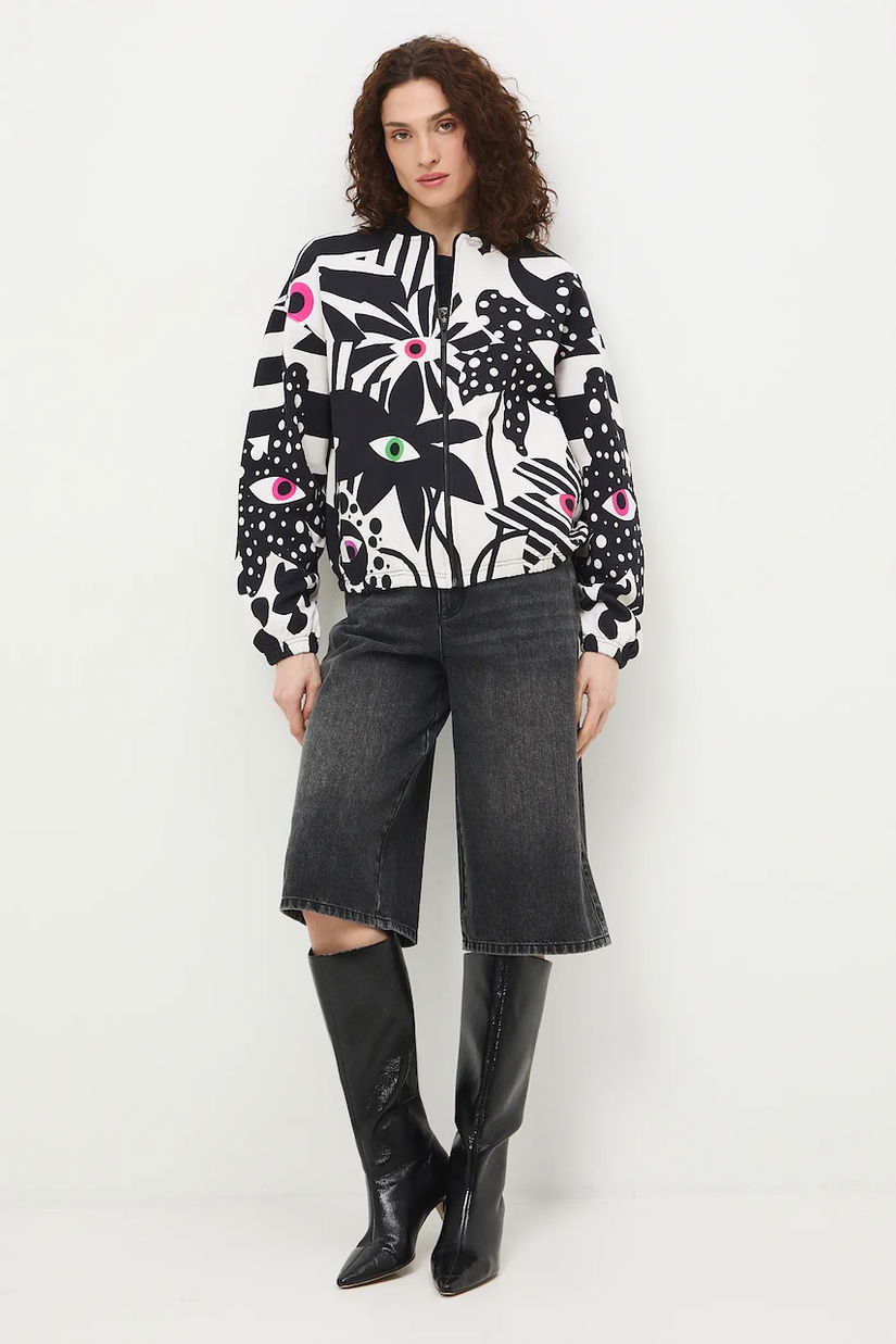 Medicine jachetă cu fermoar pentru femei, din bumbac