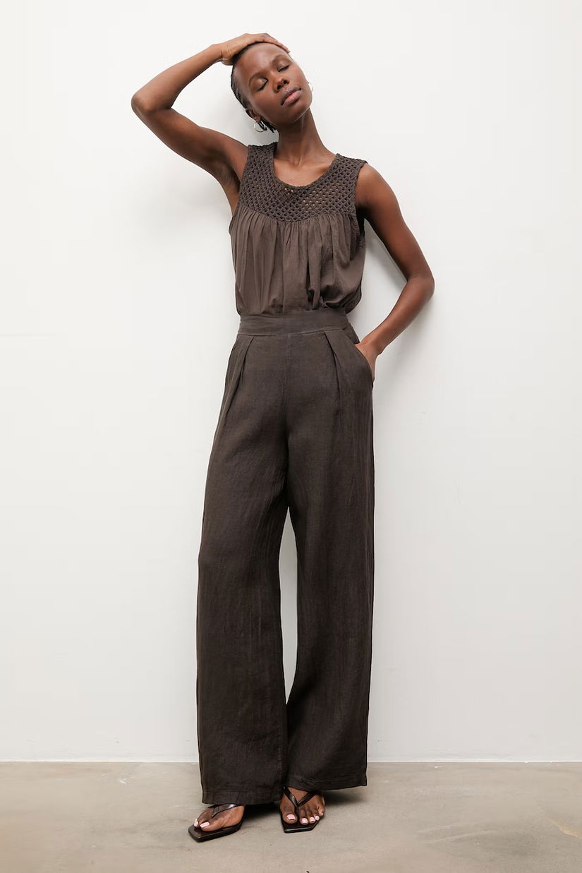 Answear.LAB pantaloni pentru femei, din in