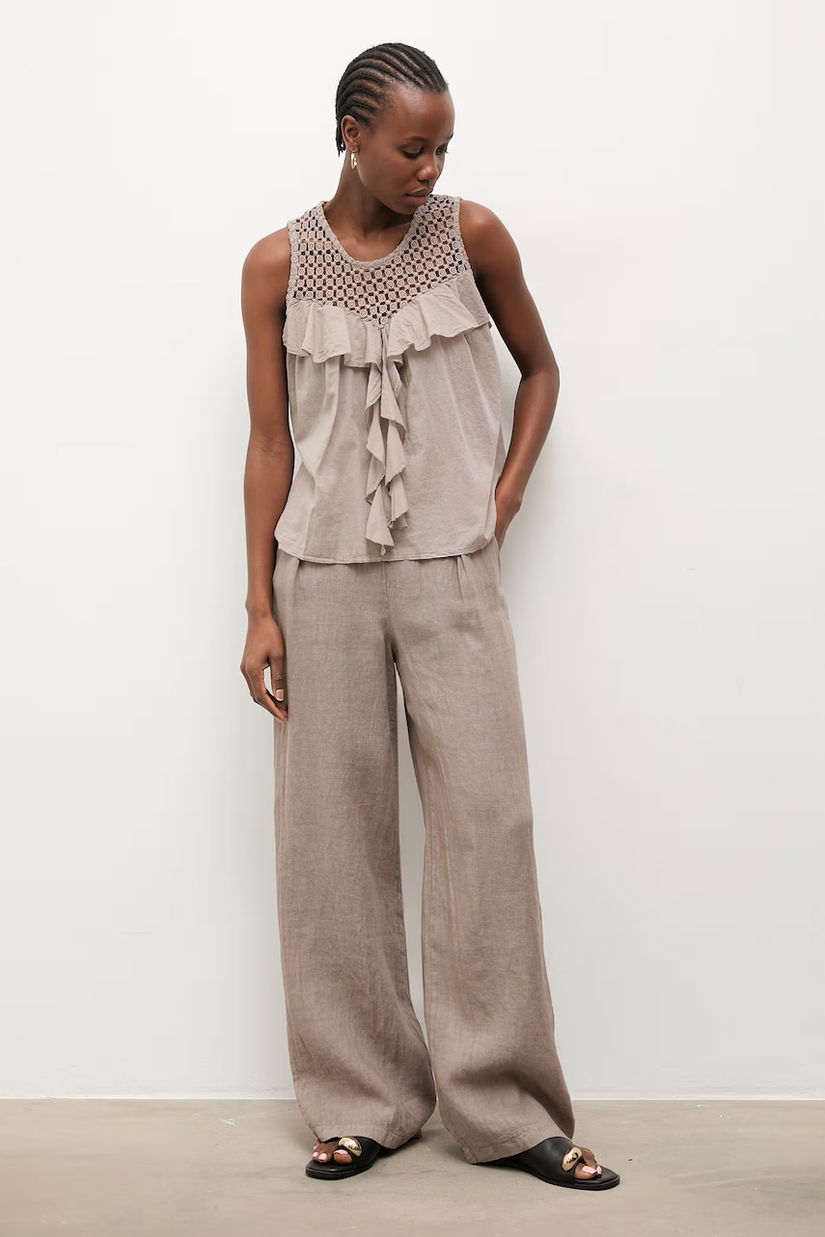 Answear.LAB pantaloni pentru femei, din in