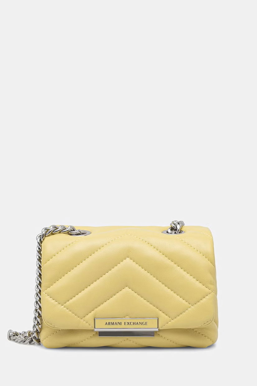Armani Exchange geantă poștaș pentru femei, cu imitație de piele