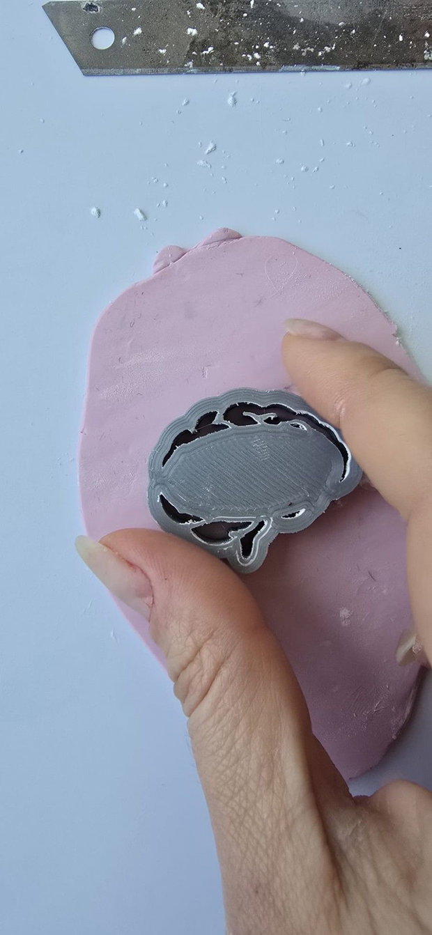 Decupator FIMO Creier anatomic  cutter lut polimeric pentru bijuterii handmade