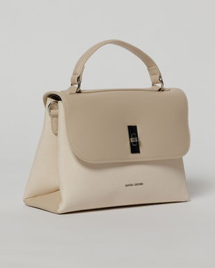 Geanta cu design modern in doua nuante de ivoar