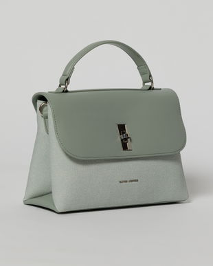 Geanta cu design modern in doua nuante de verde menta