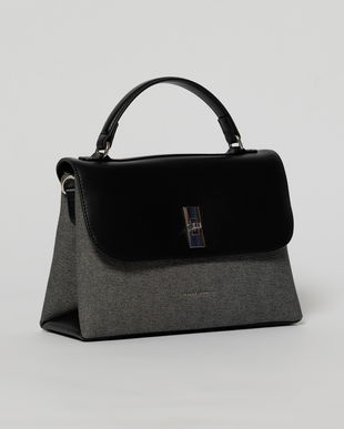 Geanta cu design modern in doua nuante de negru