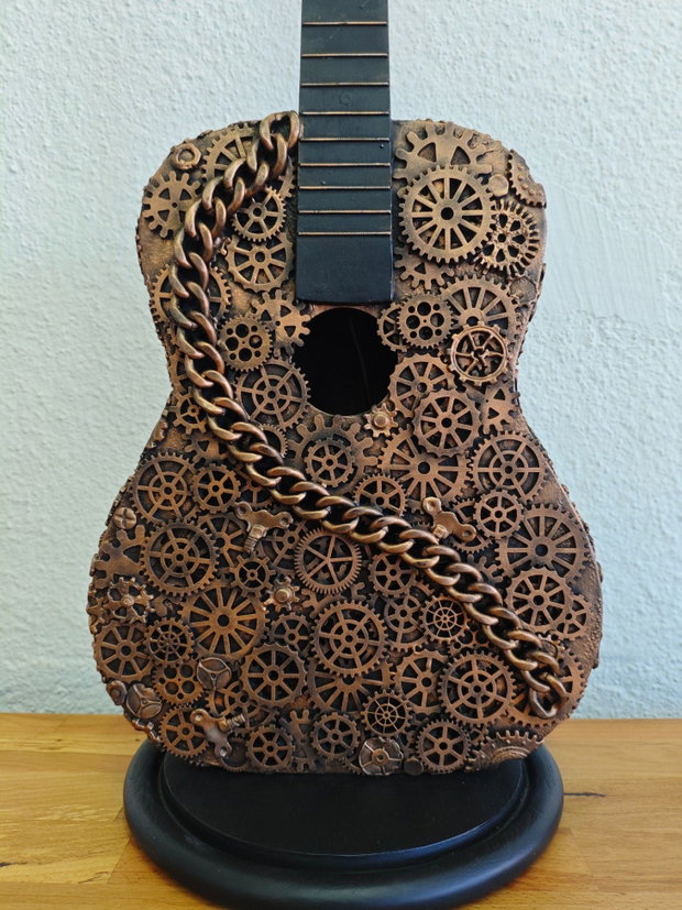 Lampă/veioză -Chitară Steampunk
