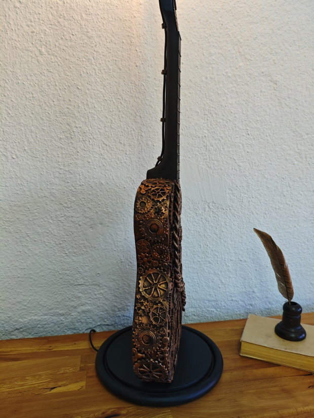 Lampă/veioză -Chitară Steampunk