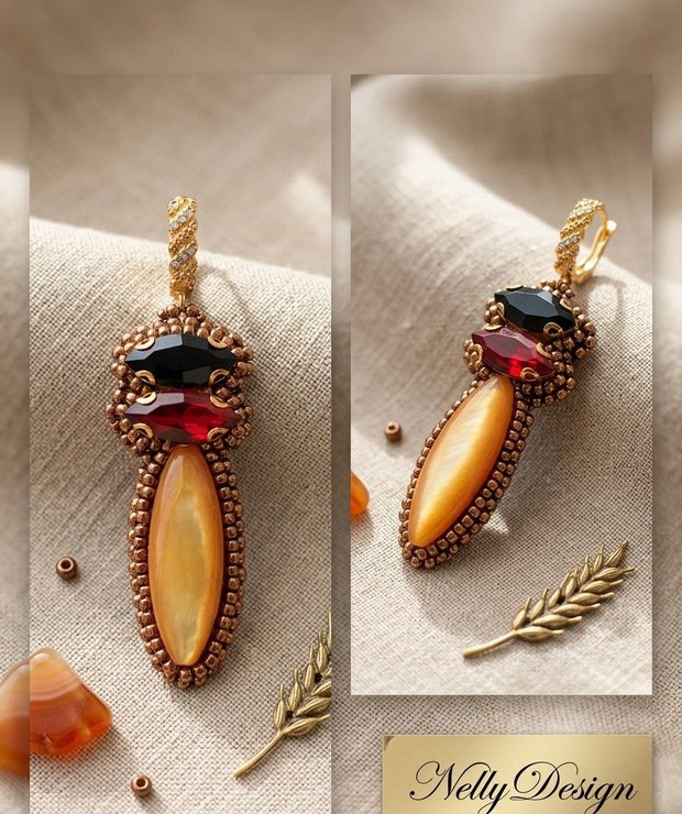 "Ambra Noir" - Cercei eleganti