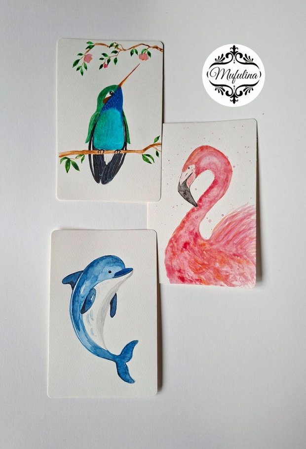 Set ilustratii acuarela