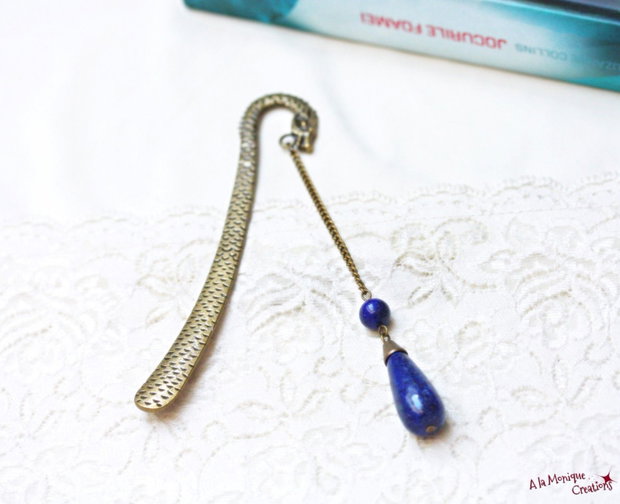 Semn de carte cu dragon si lapis lazuli
