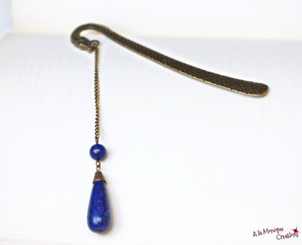 Semn de carte cu dragon si lapis lazuli