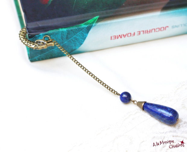 Semn de carte cu dragon si lapis lazuli