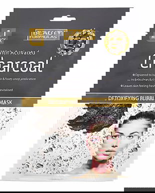 Masca servetel detoxifianta Bubble, cu carbune activ x 1 buc, Beauty Formulas