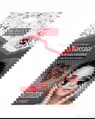 Paduri hidrogel pentru ochi cu carbune activ si vitamina C, iluminare si improspatare x 6 perechi, Beauty Formulas