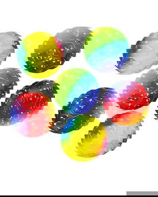 Minge Moon Colorata pentru Copii 7 cm, Minge Antistres Saritoare