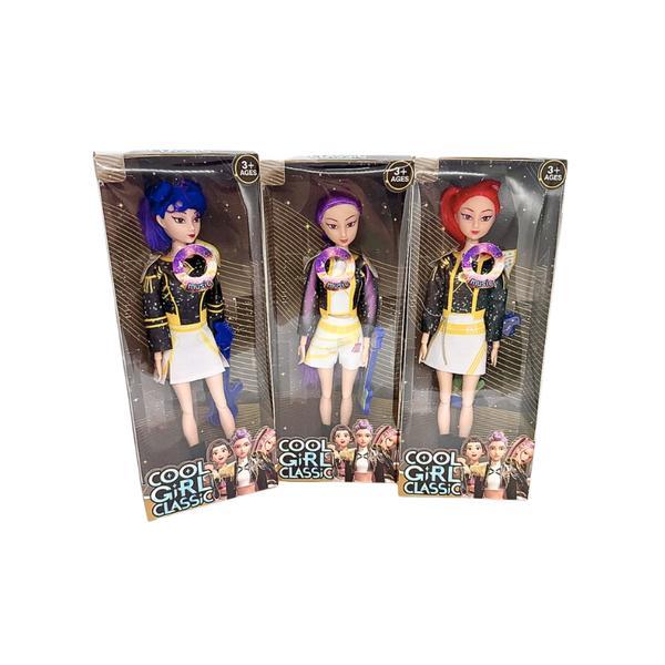 Set 3 Papusi K-Pop Cool Girl Classic cu Muzica, 30 cm