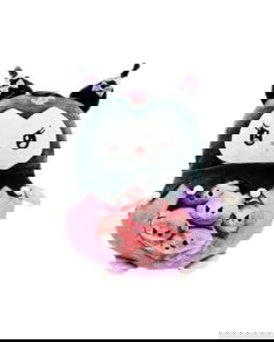 Jucarie de Plus Kuromi cu Pui Mov, 40 cm