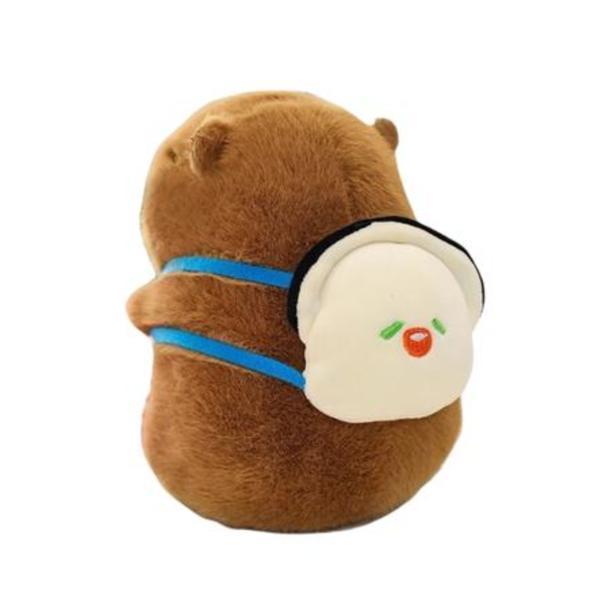 Jucarie de Plus Capybara cu Rucsac Galusca, 20 cm