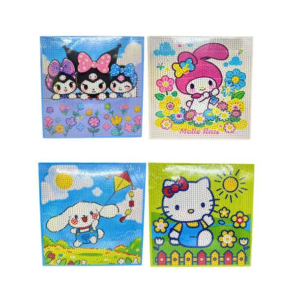 Tablou cu Diamante pentru Copii 20x20 cm, DIY, Model Aleatoriu