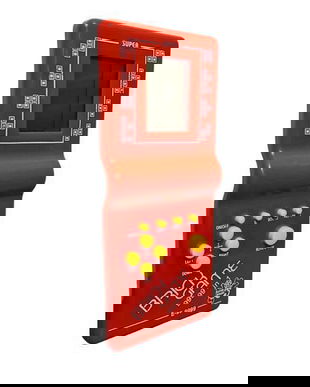 Joc Electronic Tetris Rosu Brick Game 9999 in 1 cu Baterii,