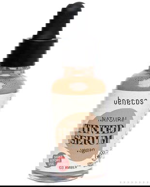 Ser Bio Nuantator pentru Ten Bronzat - Benecos Natural Tinted Serum, nuanta 03 Amber, 30 ml