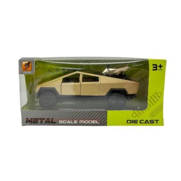 Mașină Tesla Cybertruck din metal turnat sub presiune pentru copii, 14 cm