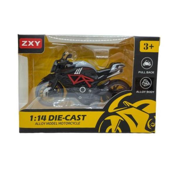 Motocicletă din metal turnat sub presiune 1:14 pentru copii 12-14 cm