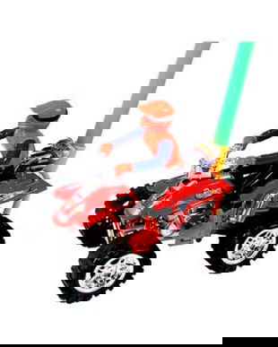 Jucărie ATV pentru copii cu tijă de remorcare 18 cm, vehicul off-road cu 4 roți