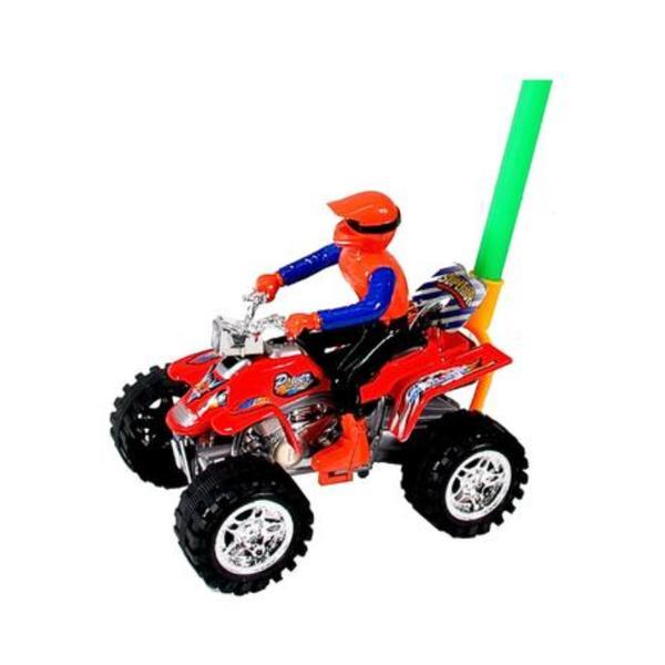 Jucărie ATV pentru copii cu tijă de remorcare 18 cm, vehicul off-road cu 4 roți