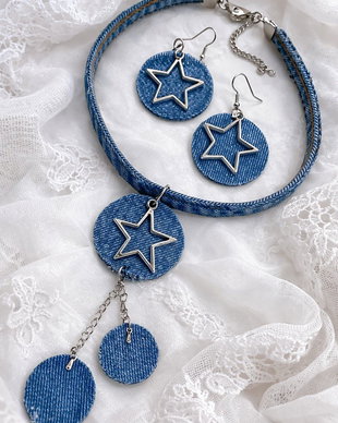 Set bijuterii blugi (denim) 01895