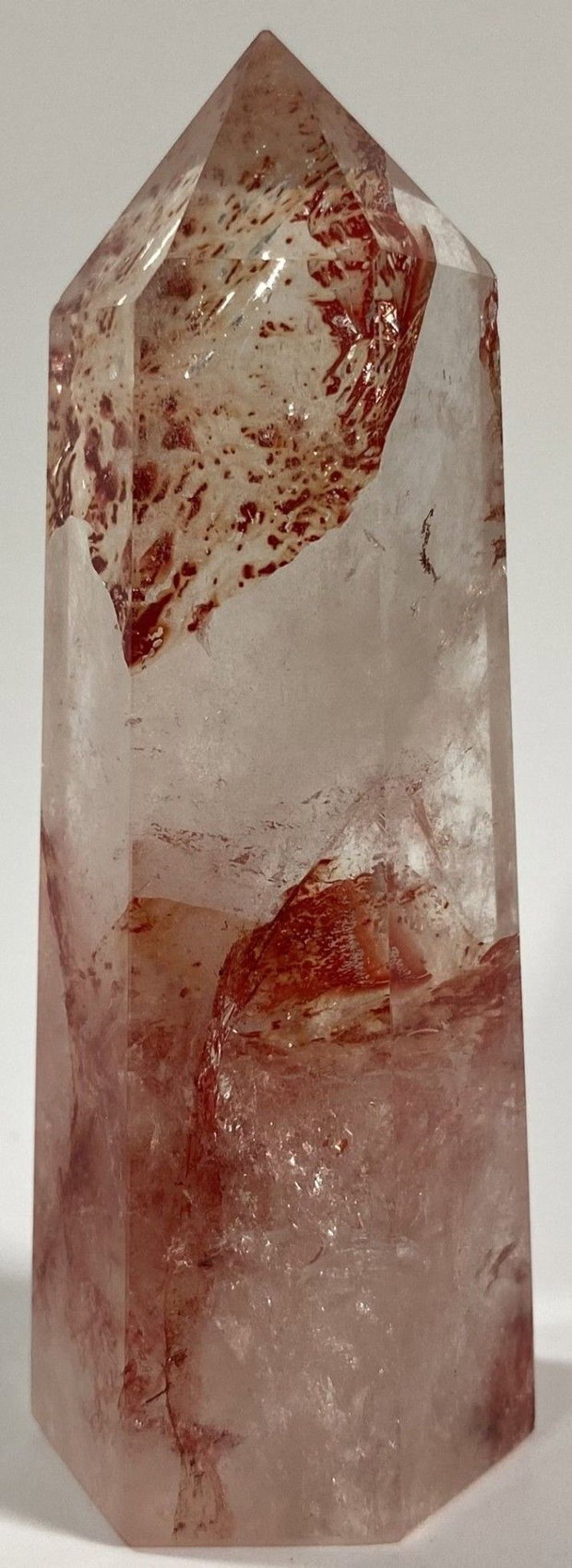 Cuart Hematoid Rosu - Obelisc piatra semipretioasa