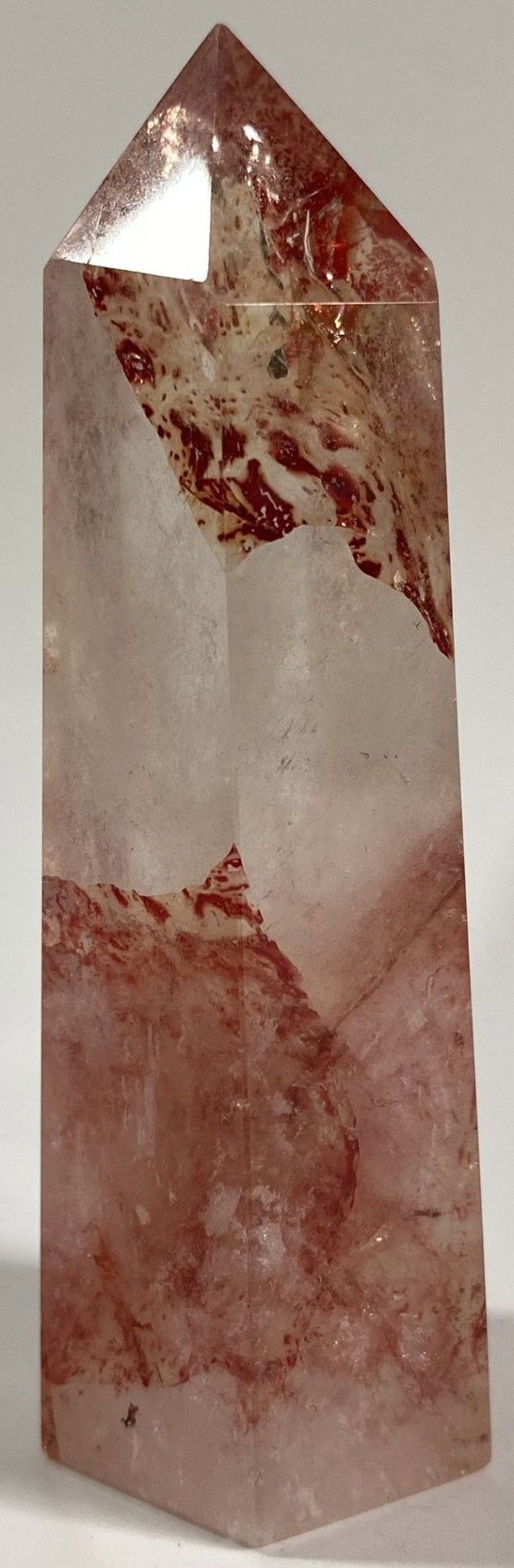Cuart Hematoid Rosu - Obelisc piatra semipretioasa