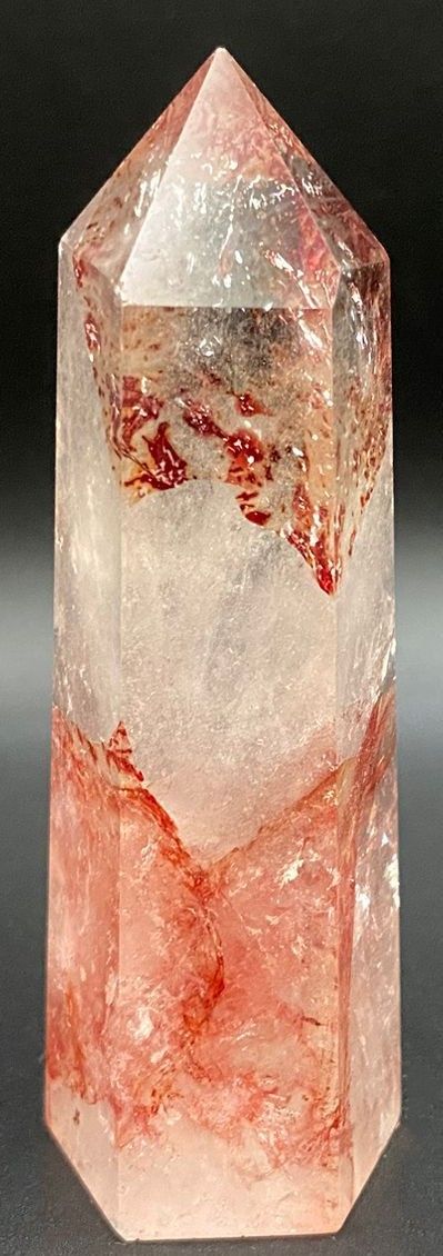 Cuart Hematoid Rosu - Obelisc piatra semipretioasa