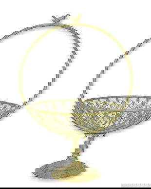 Cosulet flori din fier forjat antik green